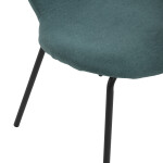 Židle jídelní, modrá látka, nohy černý kov