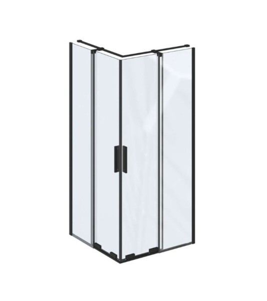 RAVAK - Roll Sprchový kout 90x90 cm, černá/čiré sklo X14V70300Z1