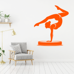 Samolepka Moderní gymnastika Barva: žlutá, Velikost: 100 x 86 cm