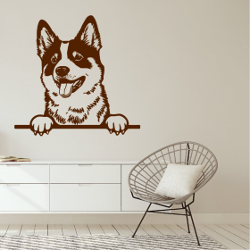Samolepka Akita Inu Barva: hnědá, Velikost: 60 x 58 cm