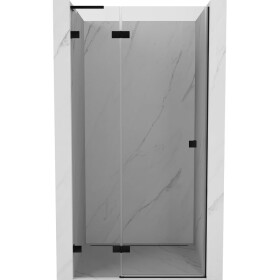 MEXEN/S - Lunar L sprchové dveře křídlové levé 85, transparent, černá 834L-085-000-70-00-L