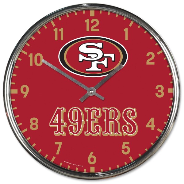 Hodiny San Francisco 49ers NFL Chrome Team Design