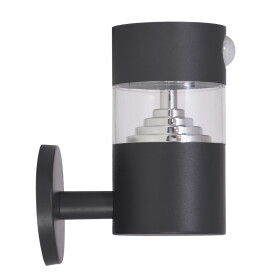 Garden Trading Venkovní nástěnné LED osvětlení na solární napájení Putney, černá barva, kov, plast