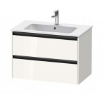 DURAVIT - Ketho.2 Umyvadlová skříňka 55x81x48 cm, 2 zásuvky, lesklá bílá K25263022220000