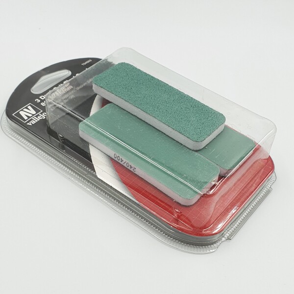 Vallejo T04003 3x brusné houbičky oboustranné 80x30x6 mm