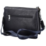 Stylová dámská koženková crossbody kabelka Angie, tmavě modrá