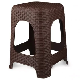 Taburet rattan hnědá Bentom