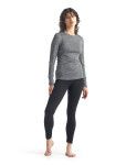 Dámské merino tričko s dlouhým rukávem ICEBREAKER Wmns 200 Oasis LS Crewe, Gritstone Heather velikost: XL