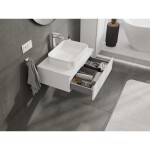 MEXEN/S - Orio koupelnová skříňka pod umyvadlo 70 cm s deskou, 1 šuplík, bílá mat 91A10-07023-1-BFC01