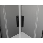 MEXEN/S - Exo čtvercový křídlový sprchový kout 70 x 70, transparent, černá 8110-070-070-70-00