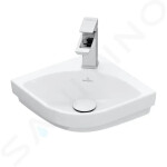 VILLEROY & BOCH - Subway 3.0 Umývátko rohové 320x320 mm, bez přepadu, otvor pro baterii, alpská bílá 43714601