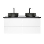 Koupelnová skříňka s umyvadlem a technickým kamenem SAT B-Way 119x50x45 cm bílá lesk BWAY2120WTKUB BWAY2120WTKUB