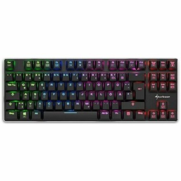 Sharkoon PureWriter TKL černá / nízkoprofilová herní klávesnice / mechanická / drátová / RGB / Kailh Red spinač / US (4044951021505)