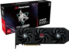 PowerColor Radeon RX 9060 XT Hellhound OC 16GB / 3310MHz / 16GB GDDR6 / 1x HDMI + 2x DP / 550W (8) (RX9060XT 16G-L/OC)