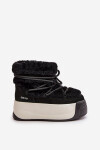 Dámské Kožené Sněhule Na Silné Podešvi S Kožešinou Big Star OO274A206 Černé 36