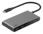 Belkin CONNECT AVC022 šedá / USB-C hub / 5v1 / 2x USB-C port (AVC022HQSGY)
