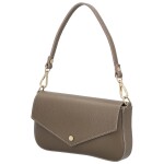 Luxusní dámská kožená kabelka na rameno Zinta, taupe