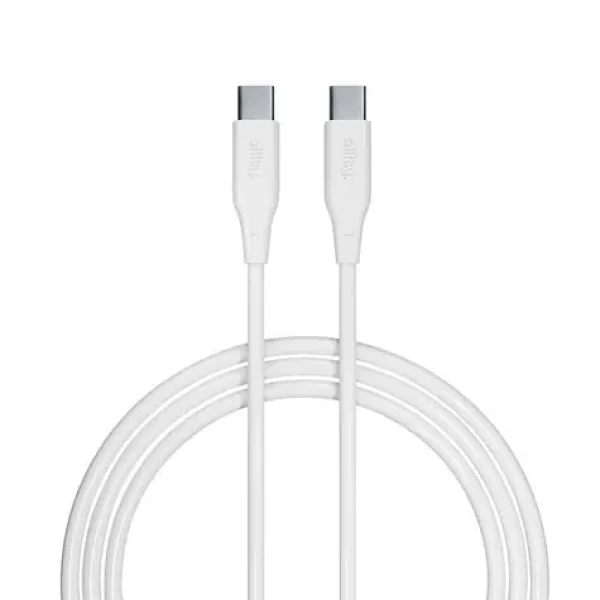 Allity AUC-02 Datový kabel USB-C/USB-C 1m 100W bílá (DATUSBC100WALLWH)