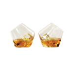 GENTLEMEN'S HARDWARE Sklenice na whisky Rocking Whisky Glasses – set 2 ks, čirá barva, sklo, 230 ml