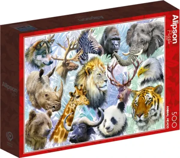ALIPSON Puzzle Zvířecí hlavy