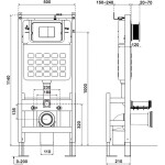 MEXEN - Tex F volně stojící předstěnový rám pro WC 61101