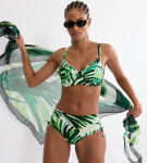 SUMMER PALM - Minimalizující plavkový top s kosticemi Triumph GREEN COMBINATION 40F