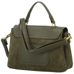 Módní dámská koženková kabelka do ruky Gabris, tmavě zelená