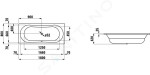 Laufen - Thallium Ocelová vana 1800x800 mm, bílá H2250900000401