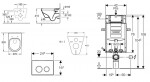 GEBERIT - Kombifix Modul pro závěsné WC s tlačítkem Sigma01, alpská bílá + Villeroy Boch - WC a sedátko, DirectFlush, SoftClose, CeramicPlus 110.302.00.5 NB1