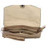 Stylová dámská koženková crossbody kabelka Loren, béžová
