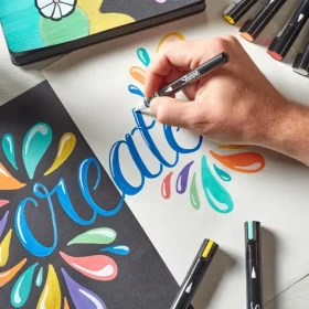 Sharpie Kreativní akrylový popisovač oranžová / Popisovač / Štětcový hrot / Rychleschnoucí (2218112)