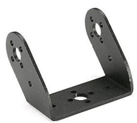 Hliníkový držák servomotoru UD – diagonální, černý, 56x41mm (pro MG995/MG996)