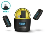 CONNECT IT ClipMic Pro USB-C Sada 2 ks bezdrátových mikrofonů s USB-C přijímačem černá / dosah 20 m / výdrž 5 h (CMI-1020-BK)