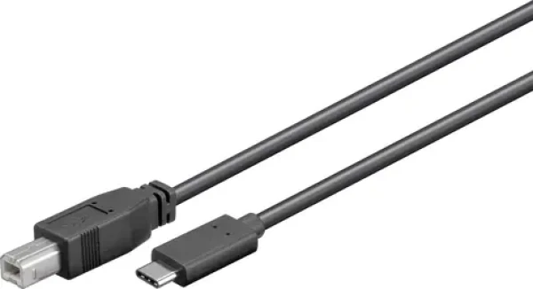 MicroConnect Propojovací kabel USB3.1 C - USB2.0 B / M-M / 480 Mbit/s / 1m / černá (USB3.1C2B1)