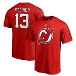 Fanatics Pánské Tričko #13 Nico Hischier New Jersey Devils Stack Logo Name Number Velikost: