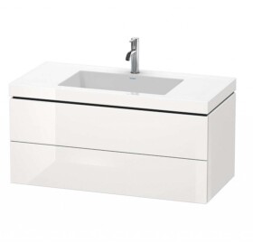 DURAVIT - L-Cube Skříňka s umyvadlem 50x100x48 cm, 2 zásuvky, bílá vysoký lesk LC6928O2222