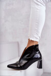 Kožené holínky na sloupku Maciejka Černe 05262-01 39