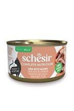 Schesir Cat konz.Compl.Nutrition Tuňák+losos želé 85g