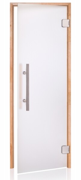 Dveře do sauny "A" Premium 7x19 Satin 690x1890 mm Osika CA719SAASPL