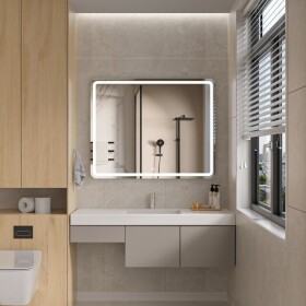 Erga Isabella, LED zrcadlo 100x80cm, 2760 lm, 6500K, přední/zadní osvětlení, ERG-V01-129-1080-00