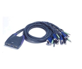 ATEN přepínač KVM 4-port VGA KVMP USB2.0, mini, audio, 0,9m kabely