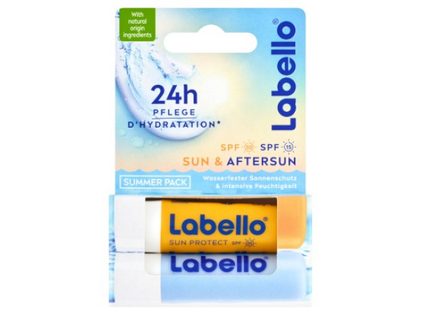 Labello Sun Protect OF 50 + Hydro Care OF 15 Pečující balzám na rty 2 x 4,8g