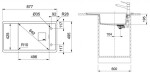 FRANKE - Fresno Fragranitový dřez FSG 611-88, 88x50 cm, šedý kámen 114.0651.013
