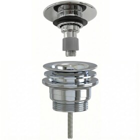 CERANO Umyvadlová výpusť - 5/4“ click-clack - univerzální - neuzavíratelná - plast - chrom