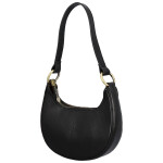 Luxusní dámská kožená kabelka na rameno Delami Vera Pelle Venny, černá