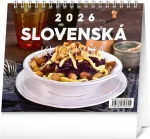 NOTIQUE Stolový kalendár Slovenská kuchyňa 2026, 16,5 x 13 cm (PGS-35360-SK)