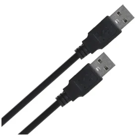 LANBERG CA-USBA-20CU-0010-BK černá / Kabel USB-A na USB-A / USB 2.0 / 1 m (CA-USBA-20CU-0010-BK)