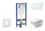 GEBERIT - Duofix Set předstěnové instalace, klozetu D-Code a sedátka softclose, tlačítko Sigma01, alpská bílá SANI11CP3100