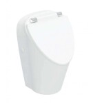 GEBERIT - Selnova Pisoár s poklopem SoftClose, zadní přívod vody, Rimfree, bílá 503.115.00.1