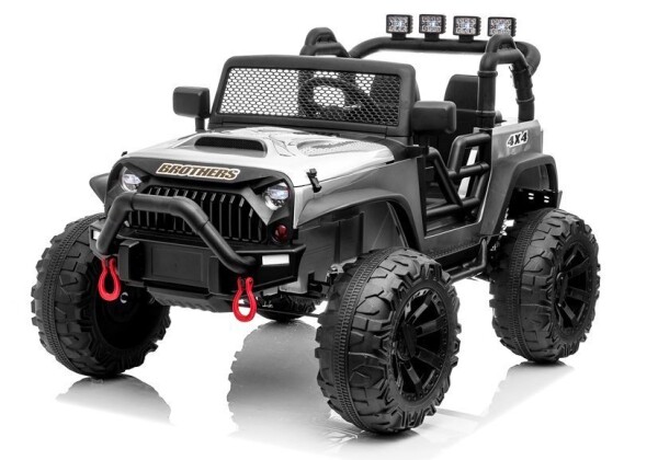 Mamido Elektrické autíčko Jeep Brothers 24V 2x200W lakované stříbrné